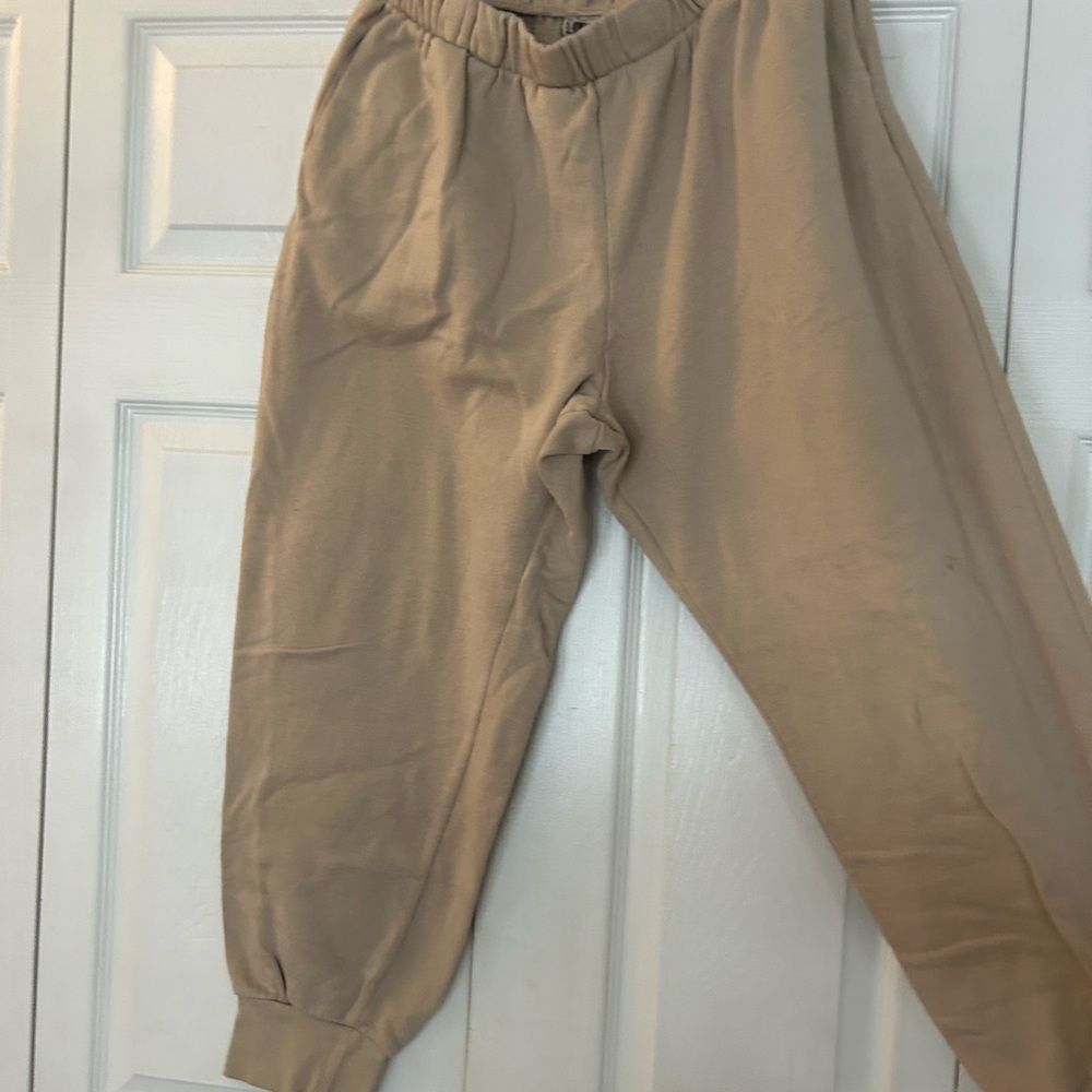 Beige Jogger Pants